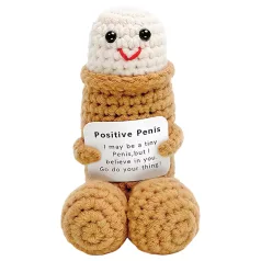 Positiver Penis - gestrickt (natur)