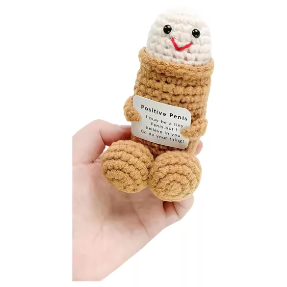 Positiver Penis - gestrickt (natur)