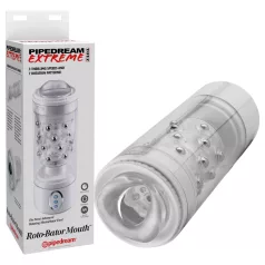 PDX Roto-Bator - vibrierender Mundmasturbator (weiß)