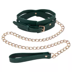 Sportsheets - Halsband mit Leine (grün)