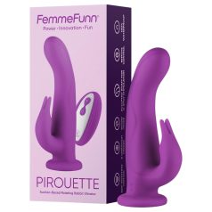   FemmeFunn Pirouette - wiederaufladbarer Premium-Vibrator mit Fernbedienung (lila)