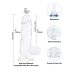 Addiction Crystal - Saugnapf Dildo mit Ährchen (transparent) - 15 cm