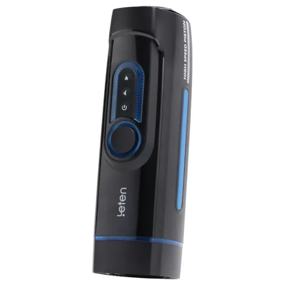 Leten SM320 - stöhnender, stoßender, wärmender Masturbator (schwarz)