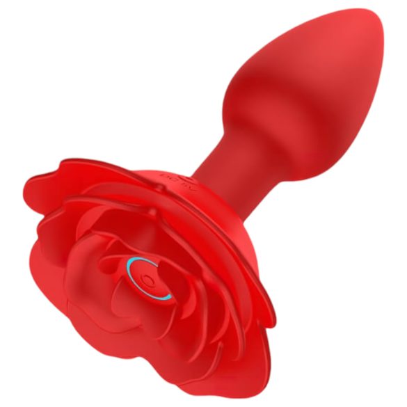 Rosenplug - Wiederaufladbarer, kabelloser Analvibrator (Rot)