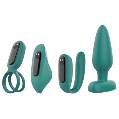   Sex HD - Wiederaufladbares Vibro-Set mit Fernbedienung, 4-tlg. (Grün)