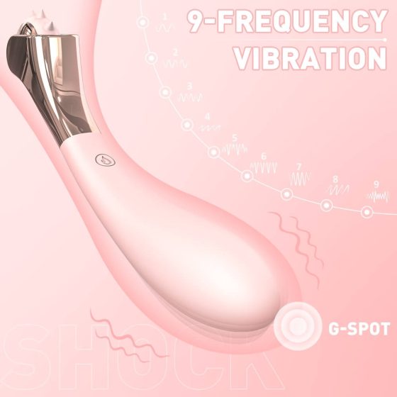 Sex HD - aufladbarer, wasserabweisender Vibrator und Stimulationsrad (Pink)