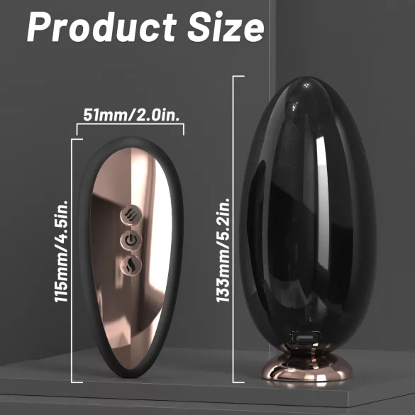Sex HD Spiegel - Erwärmender Lick Vibrator (Schwarz)