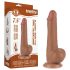 Lovetoy Sliding-Skin - Doppelschicht-Dildo mit Hoden - 19,5cm (natur)