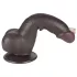 Lovetoy Sliding-Skin - zweischichtiger Hoden-Dildo - 19,5cm (braun)