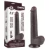 Sliding-Skin - Dildo mit Saugnapf und Doppelstruktur - 20,8 cm (braun)