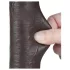 Sliding-Skin - Dildo mit Saugnapf und Doppelstruktur - 20,8 cm (braun)