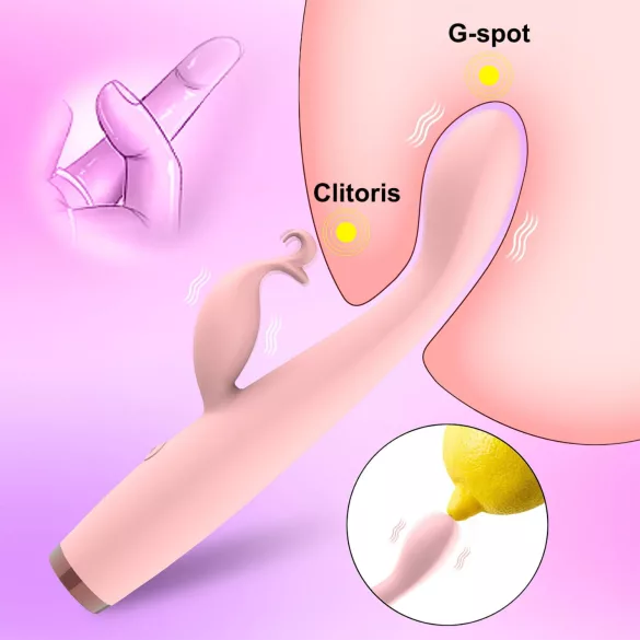 AlvUp - G-Punkt Vibrator mit Klitorisarm (Pink)