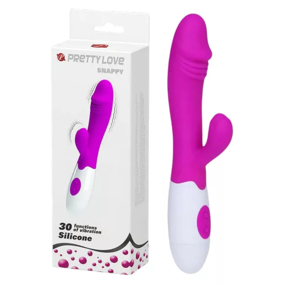 Pretty Love Snappy - wasserdichter G-Punkt-Vibrator mit Klitorisstimulator (lila)