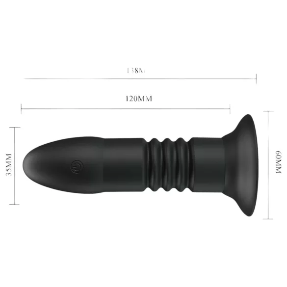 Pretty Love Magic Jinger - Stoßender Anal-Vibrator (schwarz)