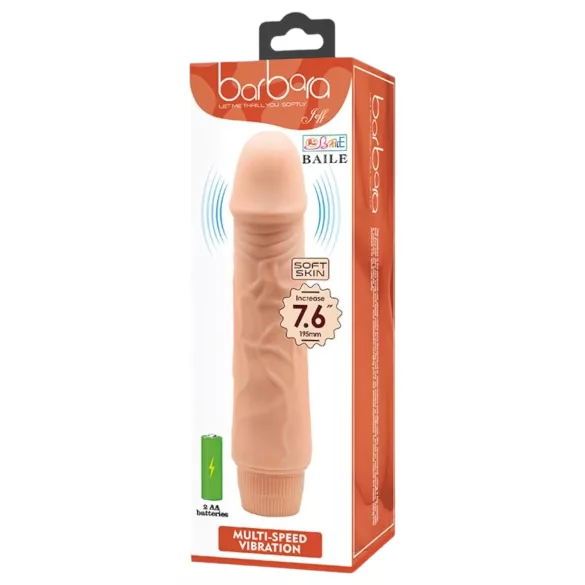 Baile Barbara - naturgetreuer Vibrator - 19,5 cm (Hautfarbe)
