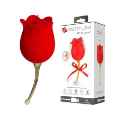   Pretty Love Rose Lover - Zungen-Vibrator 2in1 für die Klitoris (rot)
