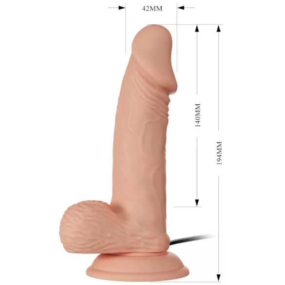 Baile Zebulon - Naturgetreuer Hoden-Vibrator - 19cm (Natur)