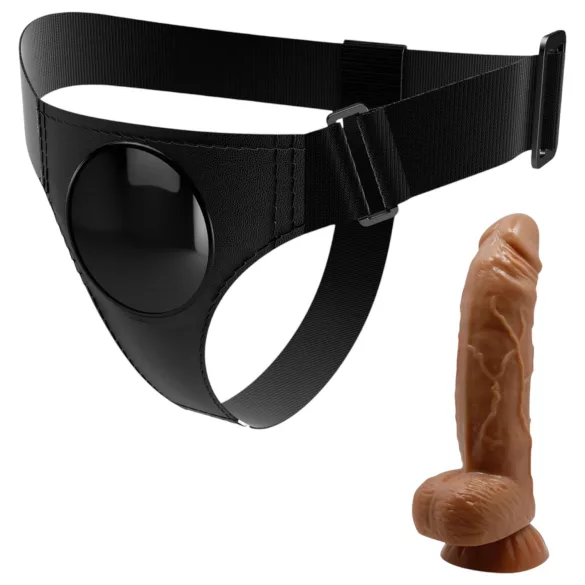 Pretty Love Harness - universeller Strap-on - 17 cm (schwarz)