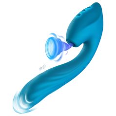   Vibeconnect - wasserdichter G-Punkt- und Klitorisvibrator (blau)