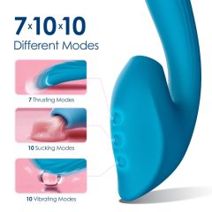   Vibeconnect - wasserdichter G-Punkt Vibrator und Klitorisstimulator (blau)