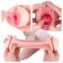 Vibeconnect - Lebensechtes Mund- & Vaginalmasturbator (Natur-Schwarz)