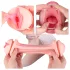 Vibeconnect - Lebensechtes Mund- und Fake-Pussy-Masturbator (Natur-Schwarz)