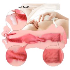   Vibeconnect - lebensechter Mund und Vagina Masturbator (Natur-Schwarz)