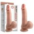 Dual-Density Naturdildo - 18 cm mit Hoden und Saugnapf