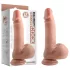 Dual Density - naturgetreuer Dildo mit Saugnapf und Hoden - 18 cm (natur)