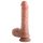 Dual-Dichte - Saugnapf, lebensechter Dildo mit Hoden - 20 cm (natur)