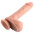 Dual-Dichte - Saugnapf, lebensechter Dildo mit Hoden - 20 cm (natur)