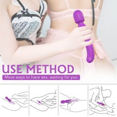   Sex HD Iris - Akku-betriebener, zweimotoriger Massage-Vibrator mit Wärmefunktion (lila)