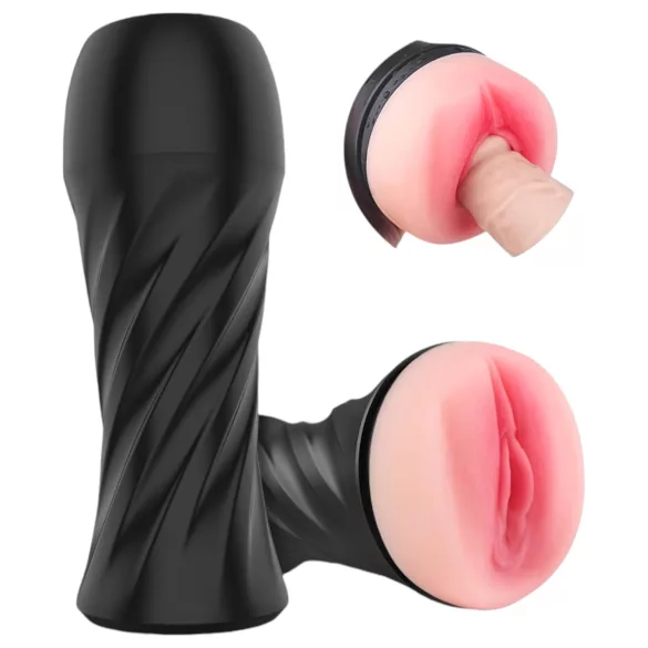 Sex HD Marcus - realistische Pussy im Etui (schwarz-natur)
