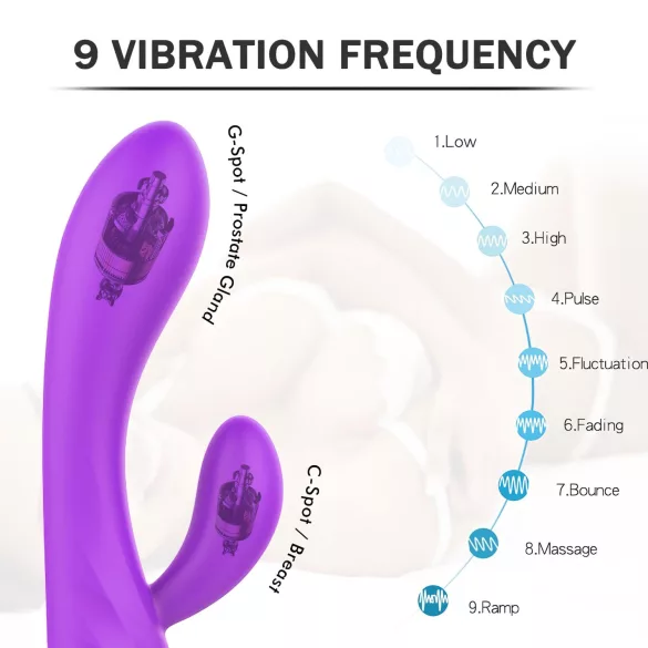 Sex HD Musen - wiederaufladbarer, wasserdichter Vibrator (lila)