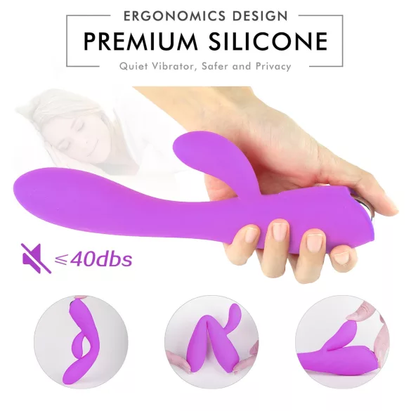 Sex HD Musen - wiederaufladbarer, wasserdichter Vibrator (lila)