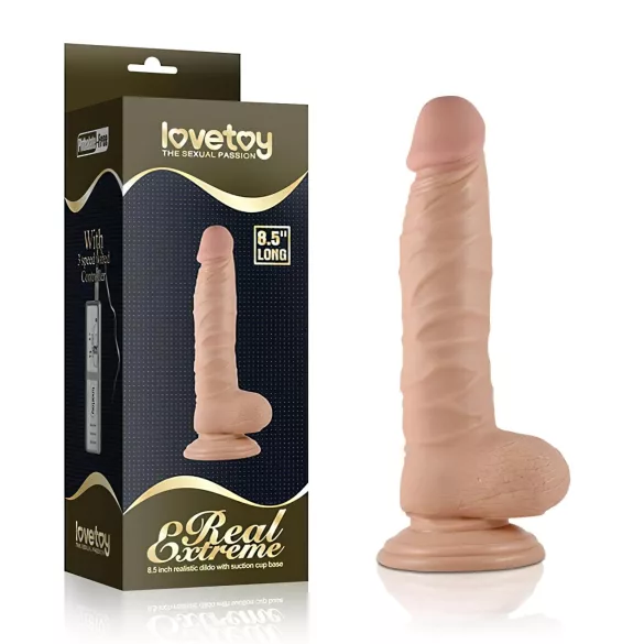 Lovetoy Real Extreme - Dildo mit Saugnapf - 21 cm (natur)