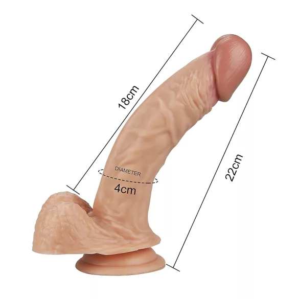 Lovetoy Real Extreme - G-Punkt Dildo - 21cm (natur)