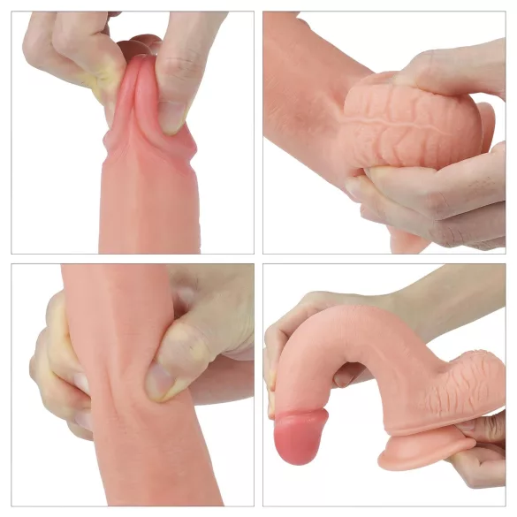 Lovetoy Nature Cock - Doppelschichtiger, realistischer Dildo 20cm (natur)