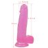 Lovetoy Jelly Studs - Saugfuß Dildo 20cm (pink)