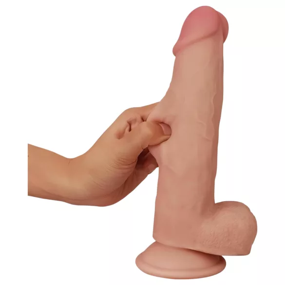 Lovetoy Sliding-Skin - zweischichtiger Dildo - 21cm (natur)