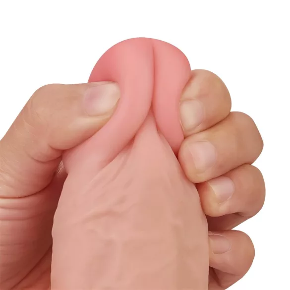Lovetoy Sliding-Skin - Doppelschicht-Dildo - 23cm (natur)
