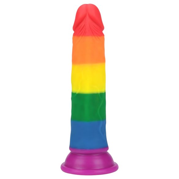 Lovetoy Prider - realistisch, regenbogenfarbener Dildo - 19cm