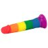 Lovetoy Prider - realistisch, regenbogenfarbener Dildo - 19cm