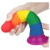 Lovetoy Prider - realistisch, regenbogenfarbener Dildo - 19cm