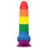 Lovetoy Prider - Lebenstreuer Dildo mit Hoden - 20cm (Regenbogen)