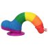 Lovetoy Prider - Lebenstreuer Dildo mit Hoden - 20cm (Regenbogen)