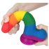 Lovetoy Prider - Lebenstreuer Dildo mit Hoden - 20cm (Regenbogen)