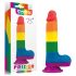 Lovetoy Prider - Lebenstreuer Dildo mit Hoden - 20cm (Regenbogen)