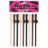 Lovetoy - Realistische Penis-Strohhalme (Natur-Braun-Schwarz)
