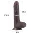 Lovetoy Sliding-Skin - zweischichtiger Dildo - 18cm (braun)